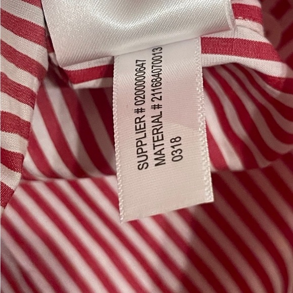 POLO RALPH LAUREN SLIM STRETCH FIT RED AND WHITE STRIPED WOMEN’S SIZE 2 - Picture 7 of 9